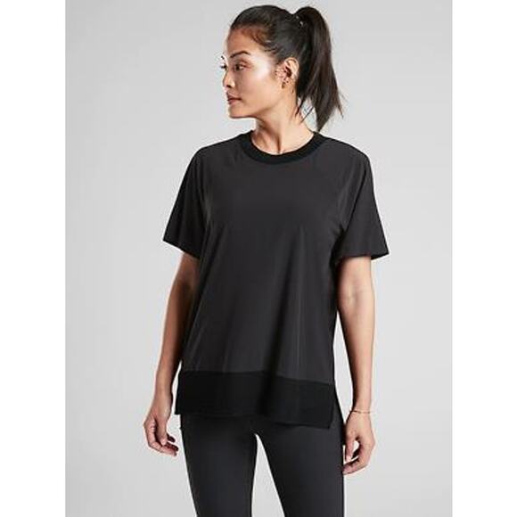 ATHLETA Women's Zephyr Tee Size M In Black - Picture 2 of 9